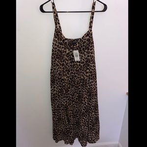 Torrid midi leopard dress NWT size 00
